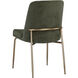 Zeke Antique Brass / Bergen Olive Dining Chair, Set Of 2
